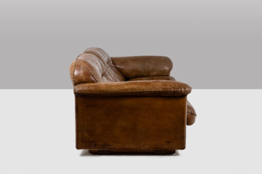 Maison De Sede Two-Seater Sofa in Gold Buffalo Leather, 1970s - Image 4