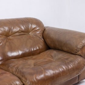 Maison De Sede Two-Seater Sofa in Gold Buffalo Leather, 1970s