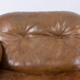 Maison De Sede Two-Seater Sofa in Gold Buffalo Leather, 1970s
