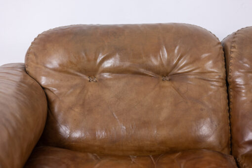 Maison De Sede Two-Seater Sofa in Gold Buffalo Leather, 1970s - Image 6