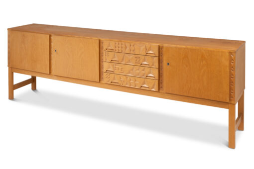 Oak Veneer Sideboard, 3 Doors and 4 Drawers, 1960s–70s - Image 8