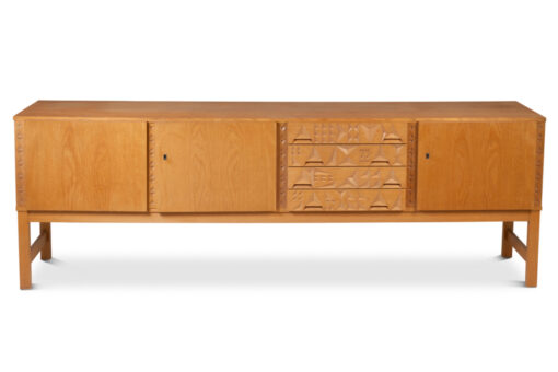 Oak Veneer Sideboard, 3 Doors and 4 Drawers, 1960s–70s - Image 7