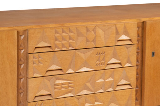 Oak Veneer Sideboard, 3 Doors and 4 Drawers, 1960s–70s - Image 4