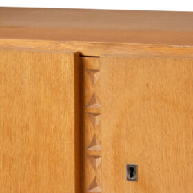 Oak Veneer Sideboard, 3 Doors and 4 Drawers, 1960s–70s