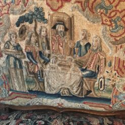 Baroque Sofa- detail of needlepoint covering center- Styylish
