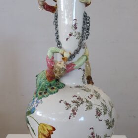 Early 20th Century Italian Majestic Ceramic Vase