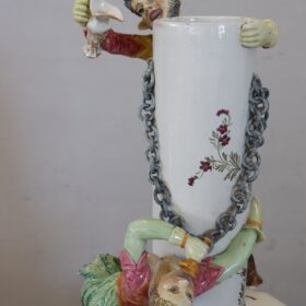 Early 20th Century Italian Majestic Ceramic Vase