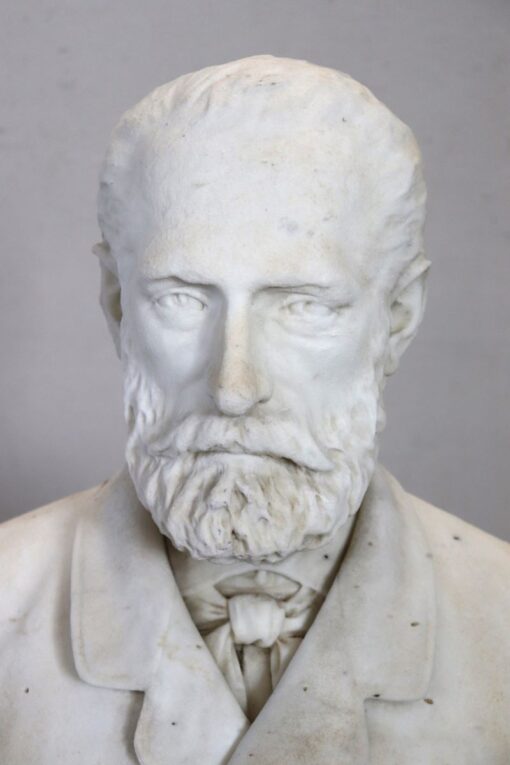 19th Century Antique Sculpture, Italian, White Marble - Image 2
