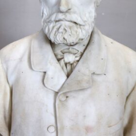19th Century Antique Sculpture, Italian, White Marble