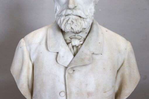 19th Century Antique Sculpture, Italian, White Marble - Image 3