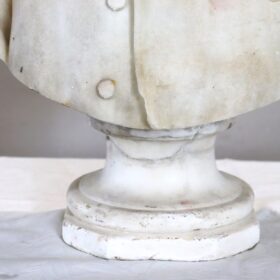 19th Century Antique Sculpture, Italian, White Marble