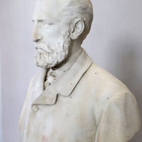 19th Century Antique Sculpture, Italian, White Marble