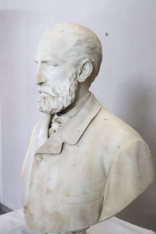 19th Century Antique Sculpture, Italian, White Marble - Image 5