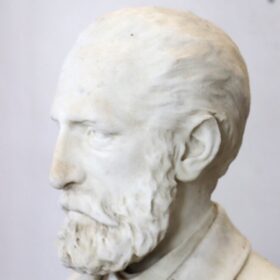 19th Century Antique Sculpture, Italian, White Marble