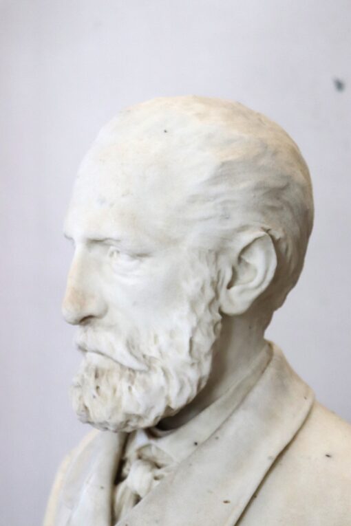 19th Century Antique Sculpture, Italian, White Marble - Image 6