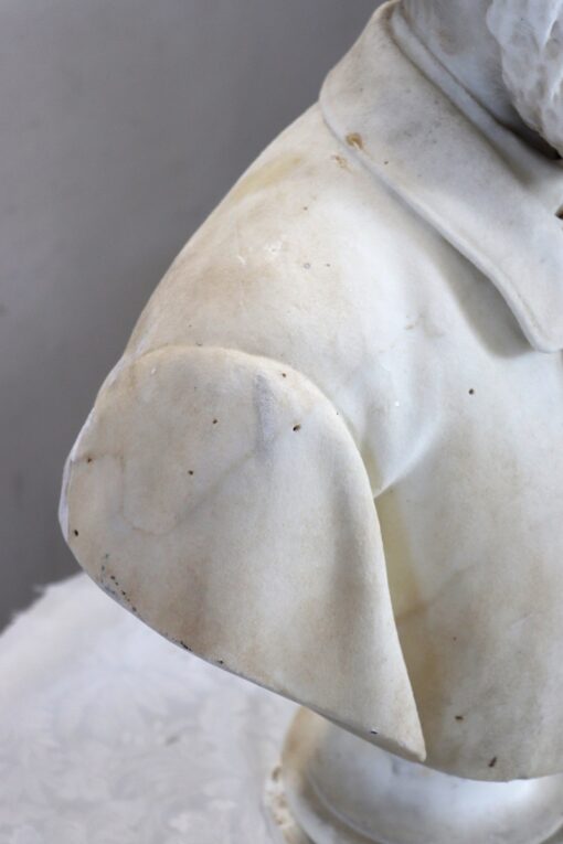 19th Century Antique Sculpture, Italian, White Marble - Image 7