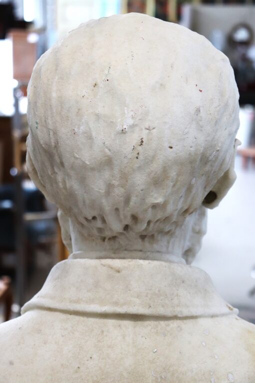 19th Century Antique Sculpture, Italian, White Marble - Image 10