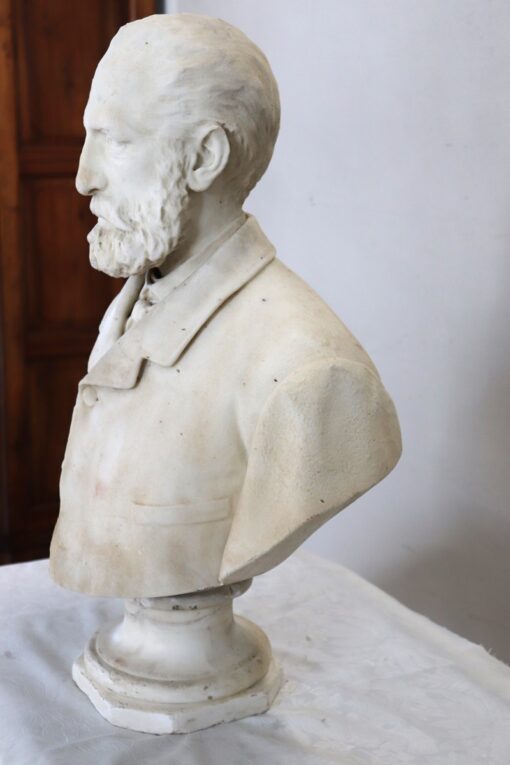 19th Century Antique Sculpture, Italian, White Marble - Image 11