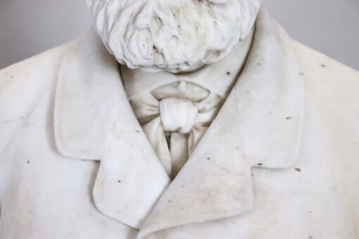 19th Century Antique Sculpture, Italian, White Marble - Image 13