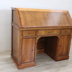 Alternative view of 19th Century Antique Desk, Italian, Charles X, Walnut