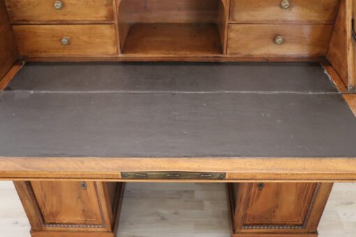 19th Century Antique Desk, Italian, Charles X, Walnut - Image 7
