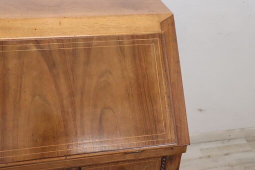 19th Century Antique Desk, Italian, Charles X, Walnut - Image 10