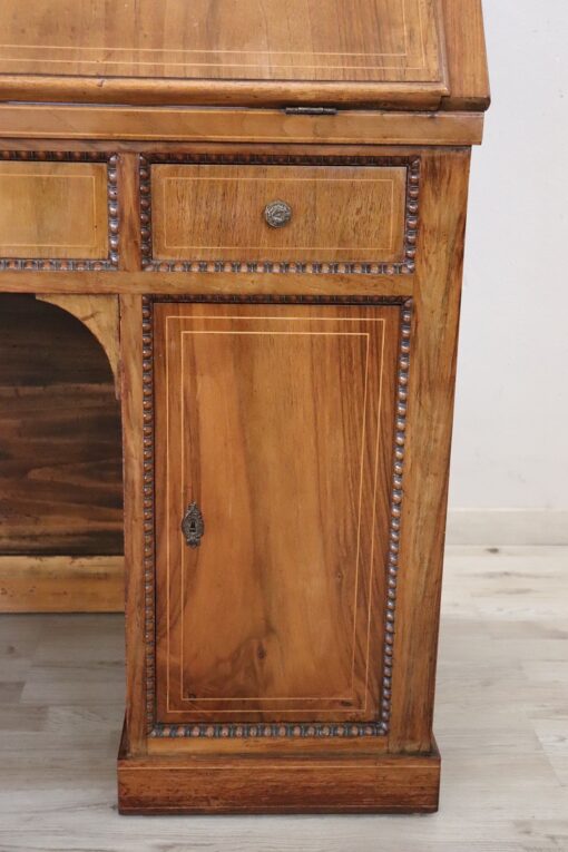 19th Century Antique Desk, Italian, Charles X, Walnut - Image 11