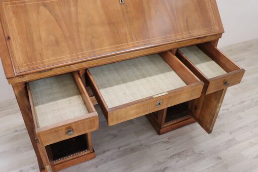 19th Century Antique Desk, Italian, Charles X, Walnut - Image 13
