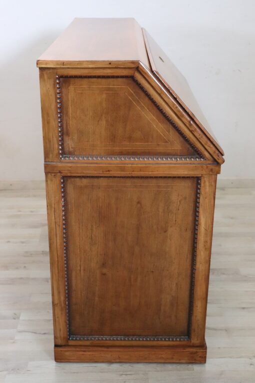 19th Century Antique Desk, Italian, Charles X, Walnut - Image 16
