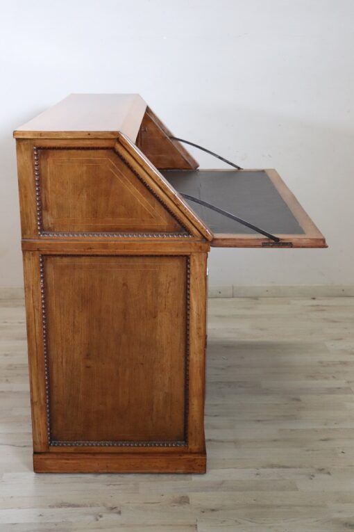 19th Century Antique Desk, Italian, Charles X, Walnut - Image 20