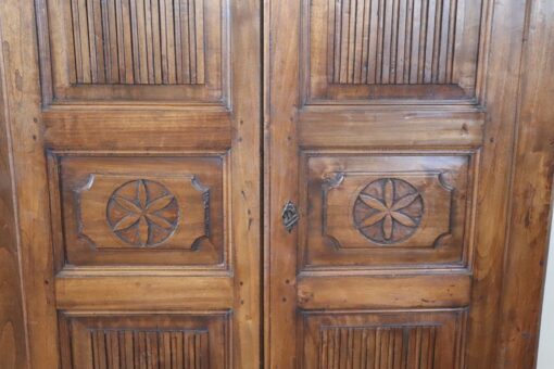 19th Century Antique Wardrobe, Italian, Solid Poplar - Image 5