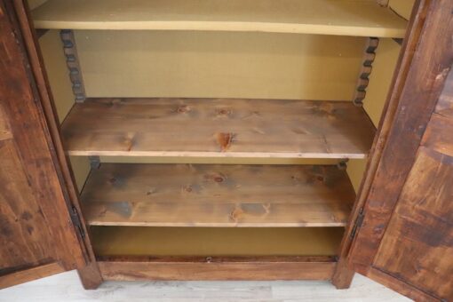 19th Century Antique Wardrobe, Italian, Solid Poplar - Image 14
