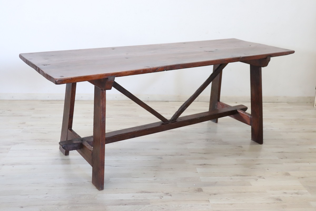Antique Fratino Table, Early 19th Century, Italian, Solid Oak - Image 2