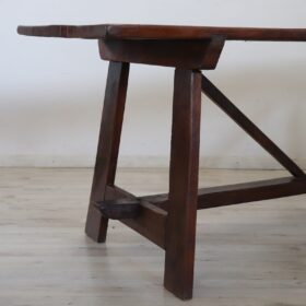 Antique Fratino Table, Early 19th Century, Italian, Solid Oak