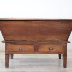 Italian Rustic Cupboard in Solid Walnut Wood, 19th century