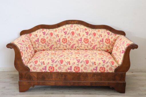 Italian Charles X Settee, 19th Century, Walnut - Image 2