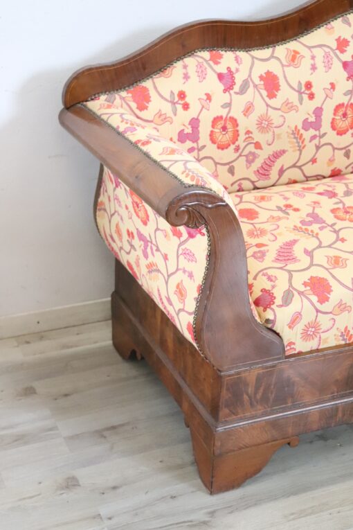 Italian Charles X Settee, 19th Century, Walnut - Image 3