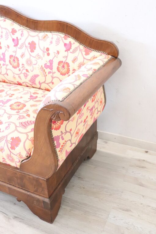 Italian Charles X Settee, 19th Century, Walnut - Image 5