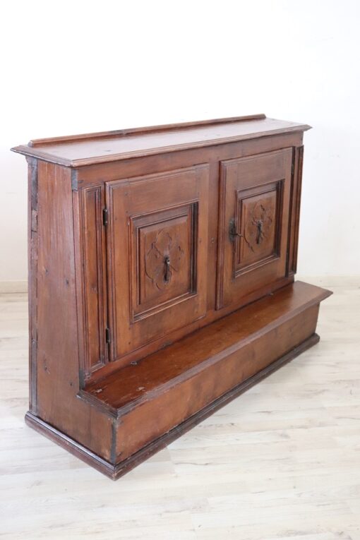 18th Century Italian Kneeler,  Solid Walnut Wood - Image 3