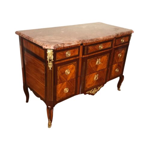 Side profile of 18th-century French Louis XV-Transition chest, left side- Styylish