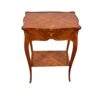 French Louis XV Style Side Table with flower marquetry on the top. - Styylish