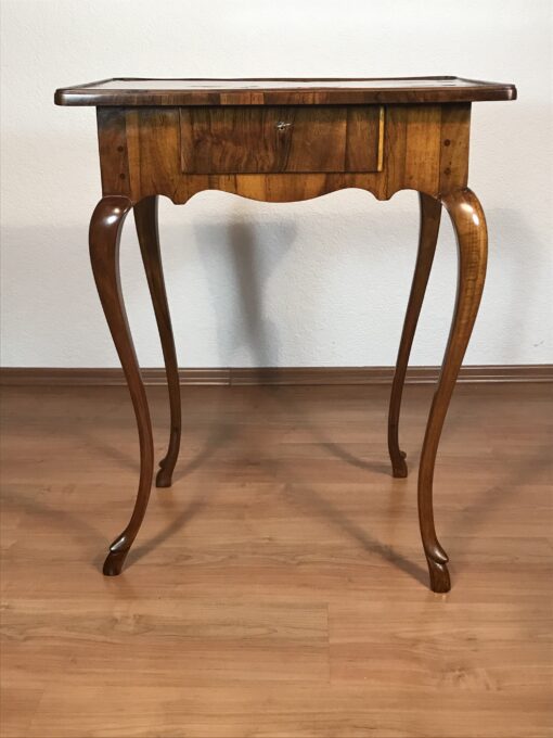 Baroque Accent Table with Block Marquetry decor- front view- Styylish