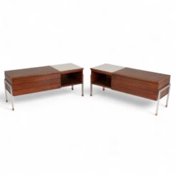 Pair of Teak Low Chests of Drawers- Styylish