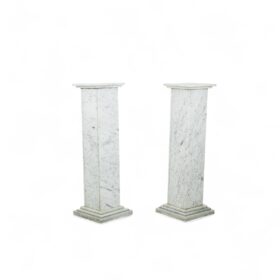 Pair of Art Deco Style Marble Columns, 20th century