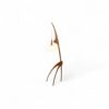 Maison Rispal ‘Praying Mantis’ floor lamp in blond elm with pleated rhodoïd spherical shade, French mid-century modern lighting, 1950s–60s- Styylish
