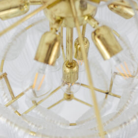 White Murano Glass Chandelier, Italy, Contemporary Work.