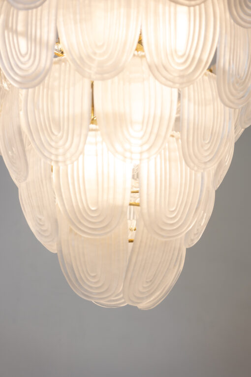 White Murano Glass Chandelier, Italy, Contemporary Work. - Image 3