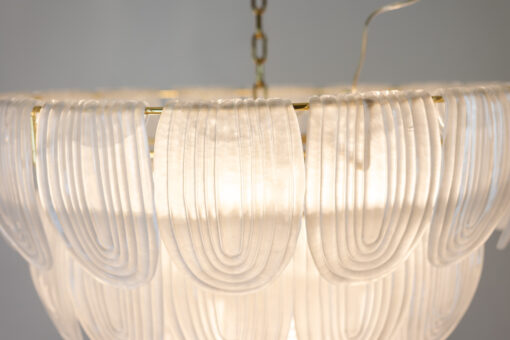 White Murano Glass Chandelier, Italy, Contemporary Work. - Image 4