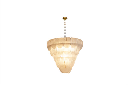 White Murano Glass Chandelier, Italy, Contemporary Work. - Image 2