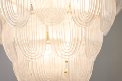 White Murano Glass Chandelier, Italy, Contemporary Work. - Image 7
